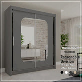MARIKA GREY WARDROBE SOLID FURNITURE LTD